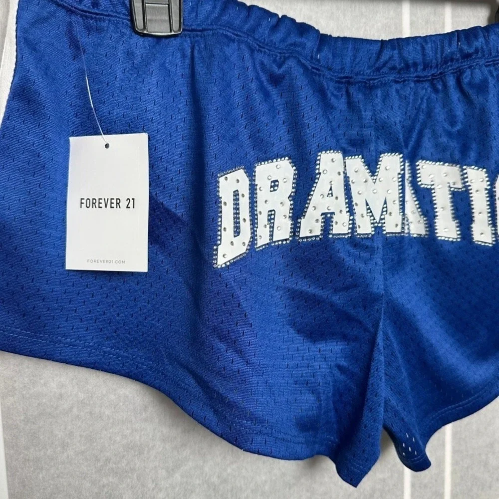 Running Shorts FOREVER 21 Women's Active Wear Shorts Color: Blue Size: L